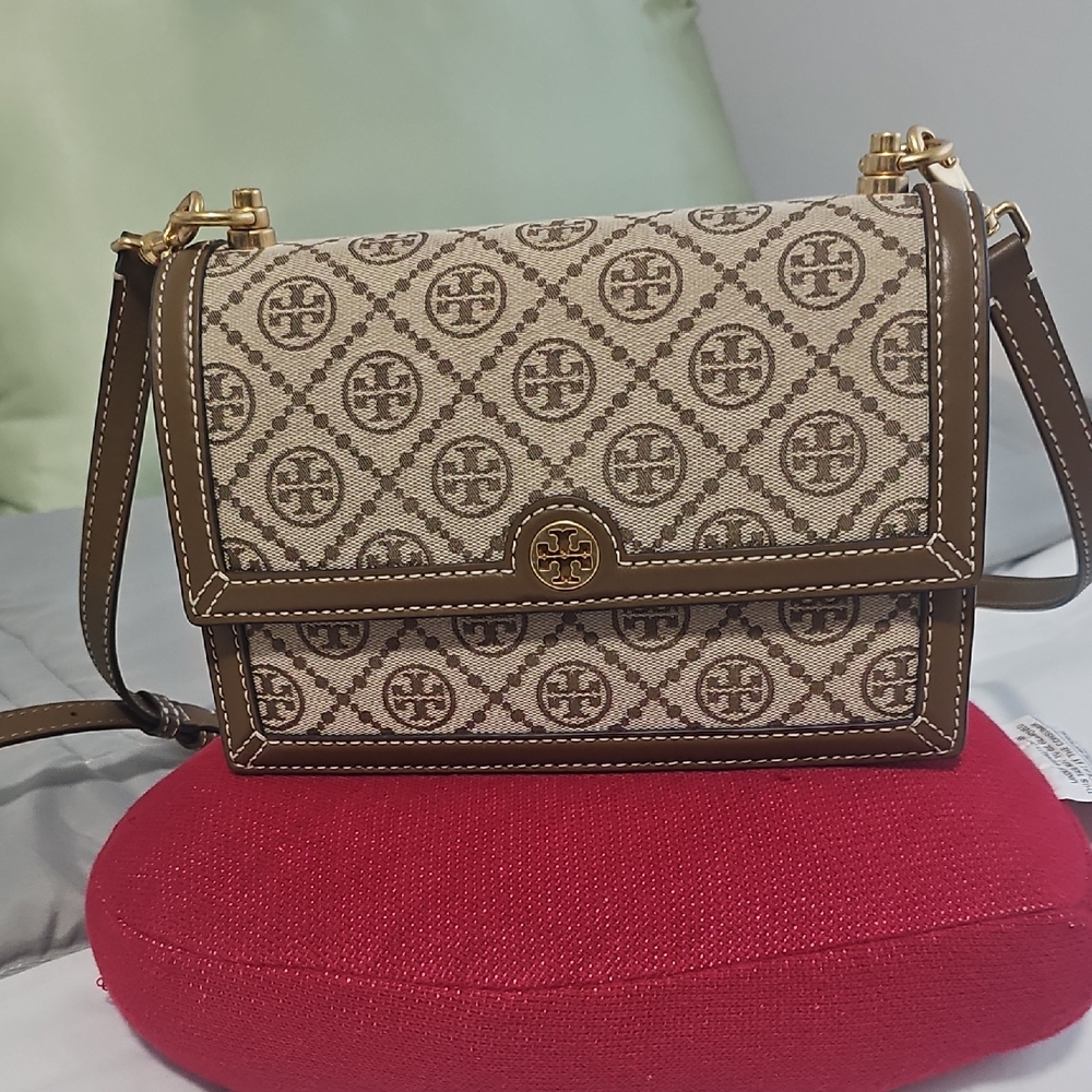 Tory Burch Tan and Brown Crossbody Bag
